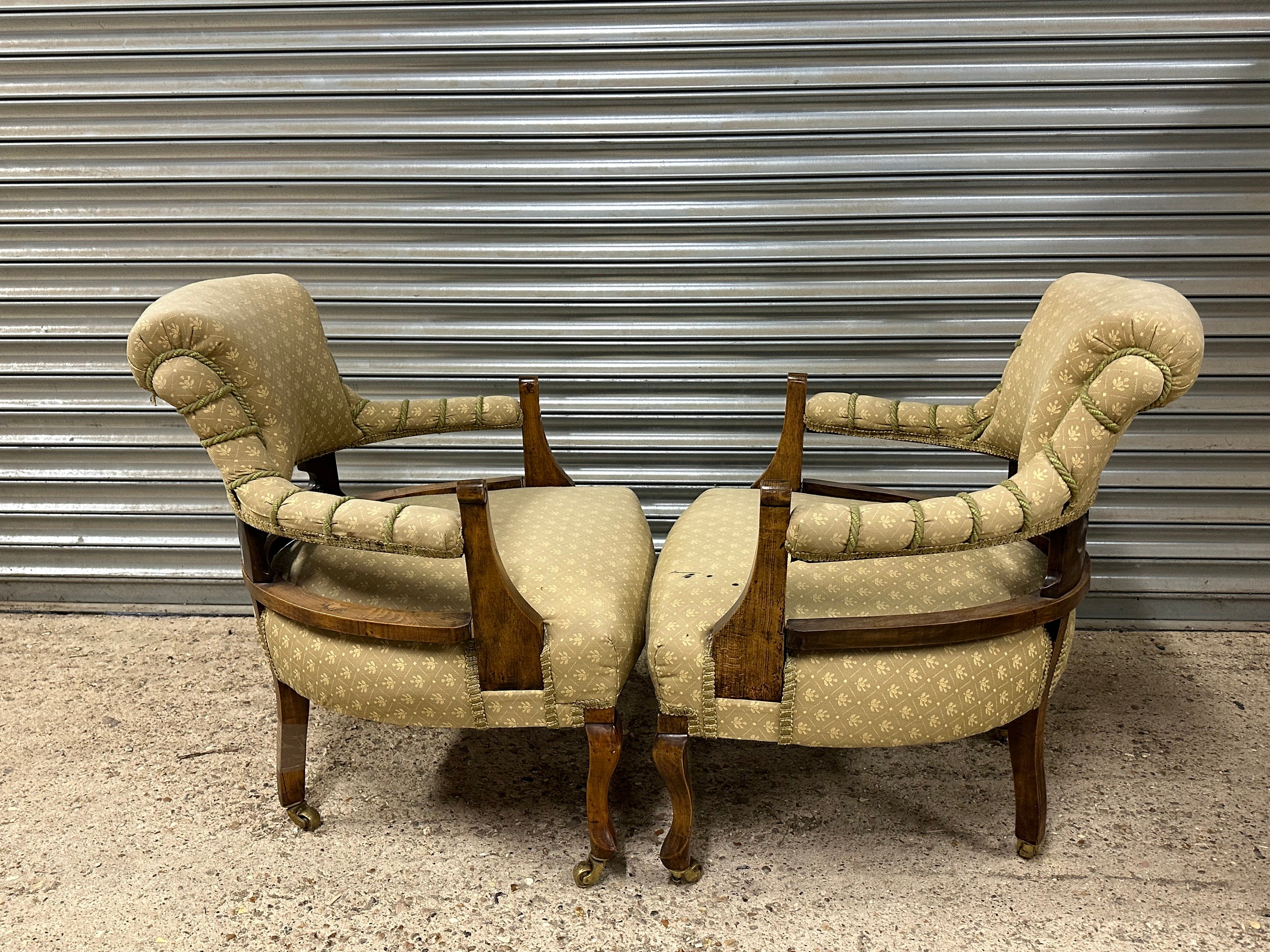 Pair of Antique 19th Century Parlour Tub Chairs