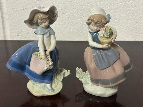 Two Gorgeous Lladro Figurines- Gorgeous Spring is Here And Sweet Scent Girl