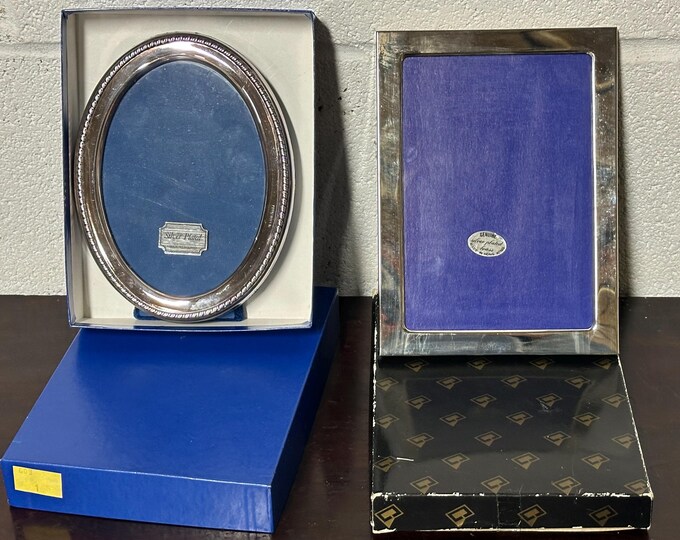 Two Boxed Silver Plate Photo Frames - Unused
