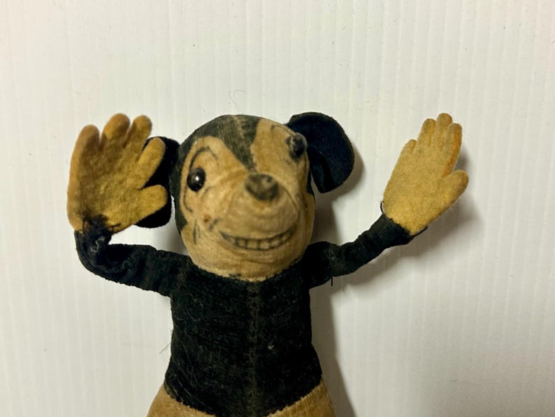 Rare Original Deans Rag Book Co Soft Toy Mickey Mouse c1930. image 6