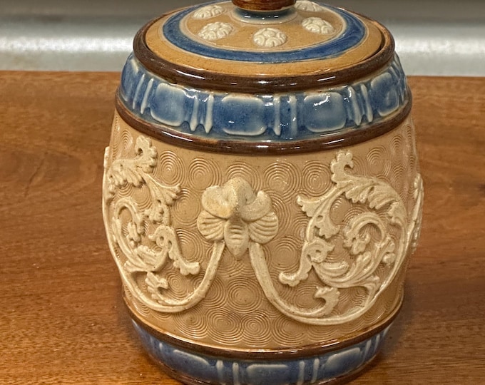 Antique Doulton Lambeth Slaters Patent Tobacco Jar – Royal Doulton Stoneware No. 8304