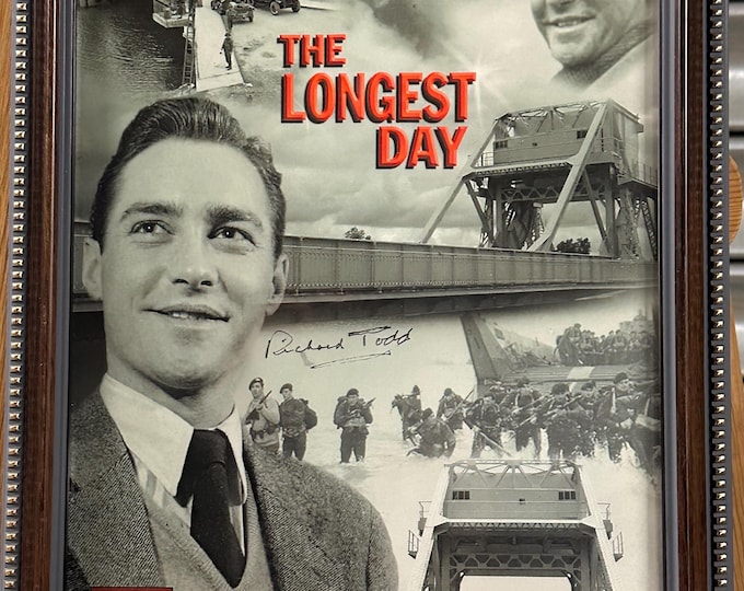 The Longest Day Print Signed By Actor Richard Todd The Dam Busters