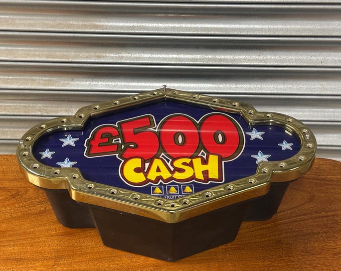 Vintage “500 Cash” Light Up Bar Sign - Mancave Garden Bar - Not Tested