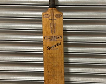 Vintage Signed Cricket Bat Gunn & Moore 14 Signatures Leicestershire CCC Cricket Team
