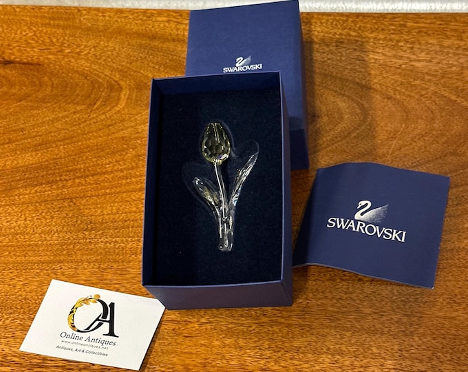 Beautiful Swarovski Crystal Yellow Tulip Flower SCS 2004 Boxed - Perfect Gift