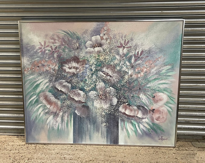 Fabulous Large Vanguard Studio Still Life Of Flowers Lee Reynolds Oil Painting