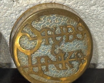 Antique Gentleman's Brass Studs and Links Box