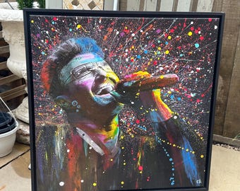 Large Original Abstract Artwork Of George Michael By Robert Cox Limited Edition 6/50