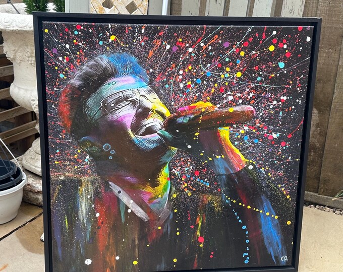 Large Original Abstract Artwork Of George Michael By Robert Cox Limited Edition 6/50