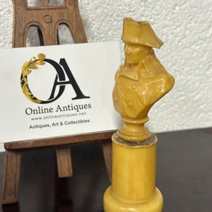 Antique Early 1900’s Figurine Bust Of Napoleon On A Plinth
