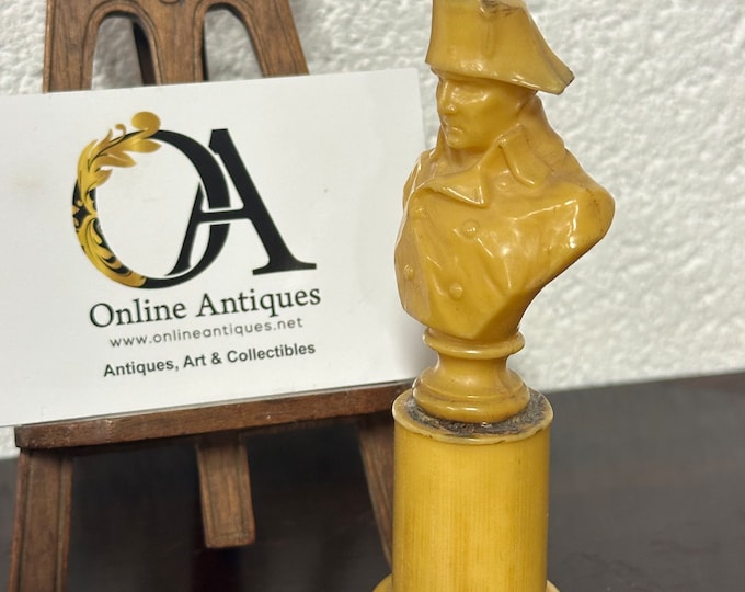 Antique Early 1900’s Figurine Bust Of Napoleon On A Plinth
