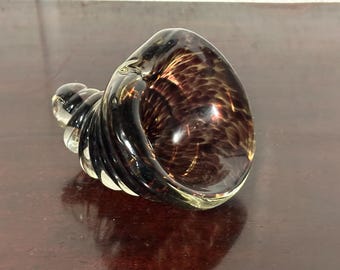 Beautiful Murano Style Mid Century Period Cornucopia Shell Shaped Glass Trinket Bowl