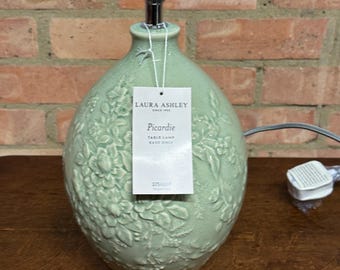 Laura Ashley Green Picardie Ceramic Table Lamp Base