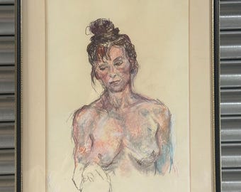 Lovely Nude Pastel Art ‘Sarah’ Owner Marion Hutton Connected To The Edge Of Love