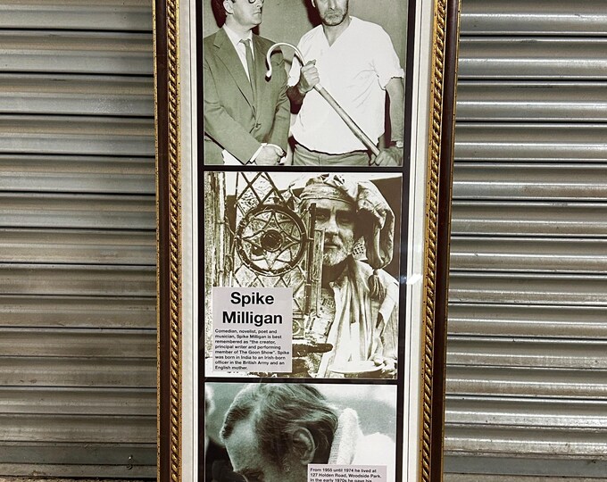 Fantastic Framed & Glazed Photographic Panel Of Spike Milligan