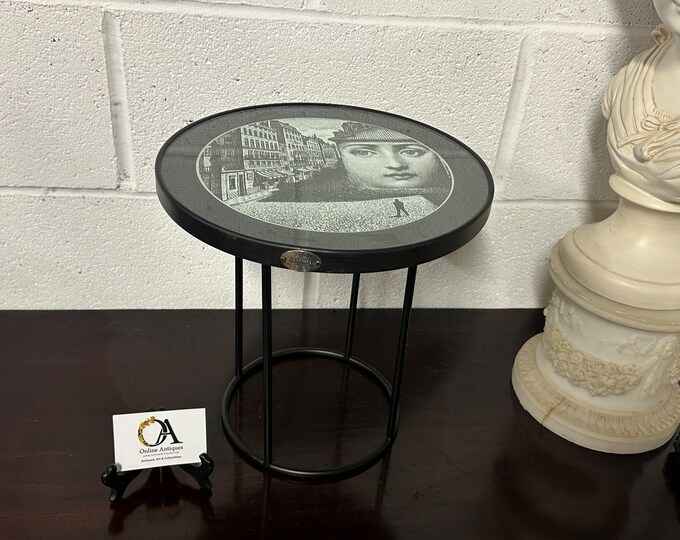 Gorgeous Small Italian Designer Table   Fornasetti Collection from designs by Piero Fornasetti