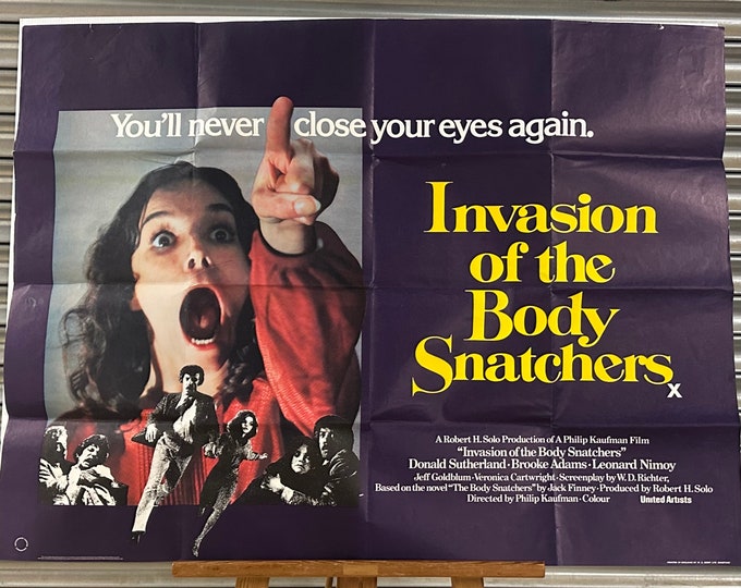 Invasion of the Body Snatchers Original Quad Movie Poster Donald Sutherland 1978