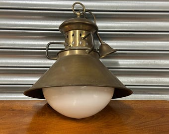 Vintage Brass Ships Style Ceiling Pendant Light