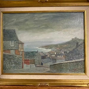 Beautiful Vintage Gilt Framed Original Oil Painting on Canvas By Italian Artist W Gennari