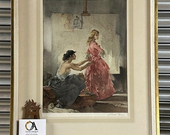 Beautiful Sir William Russell Flint Signed Print Titled Two Models