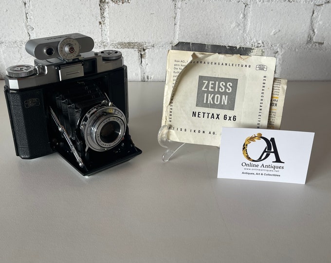 Vintage Retro Zeiss Ikon Nettax 6x6 Folding Camera