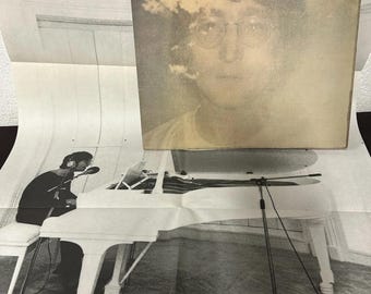 Original 1971 Imagine Vinyl LP Album With Poster John Lennon Imagine Yoko Ono