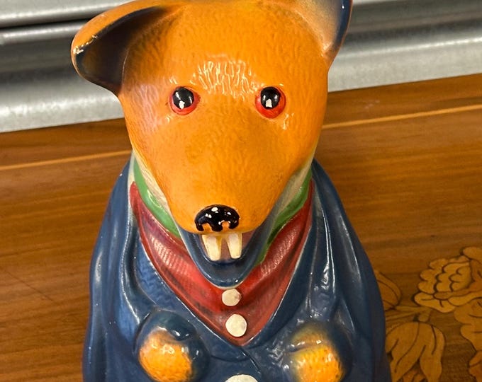 Fantastic Vintage 1972 Firmin & Owen Basil Brush Ceramic Money Box ‘Boom Boom’
