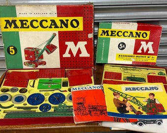 Vintage Circa 1960’s Construction Meccano No.5 And 5A