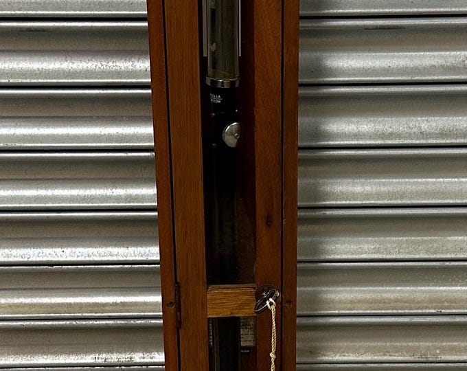 F Darton & Co Ltd Fortin Stick Barometer in Glazed Mahogany Case With Key