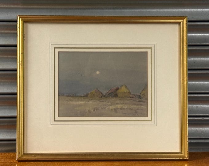 Watercolour By Robert Alexander (1875-1945) Of Eagles Farm, Nr Walton On Naze - A quiet Essex evening captured in watercolour