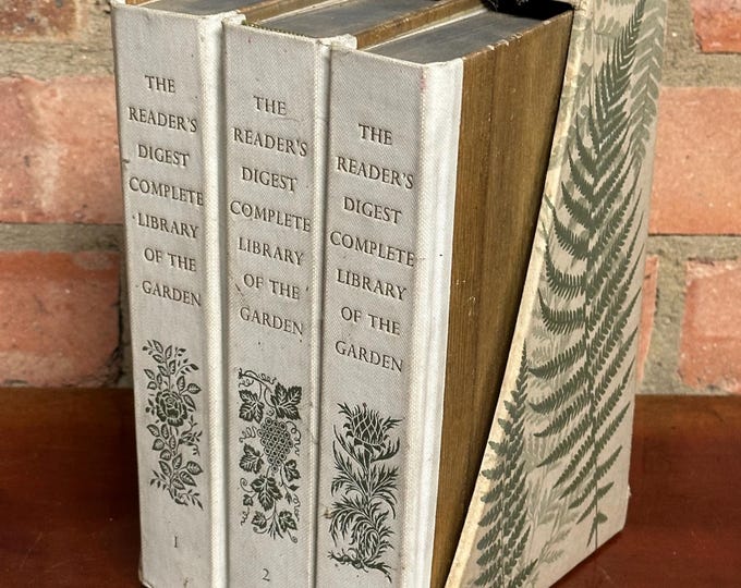 1963 First Edition – The Reader’s Digest Complete Library of the Garden – 3 Volume Hardback Set in Original Slipcase