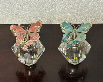 鉛クリスタル蝶の香水瓶 - Etsy 日本