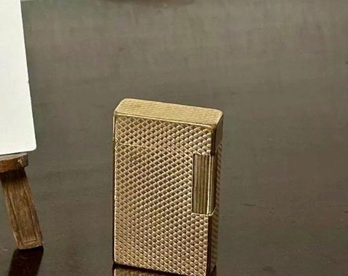 Genuine Vintage Collectable Ligne Gold Plated Pocket Lighter Made by S T Dupont