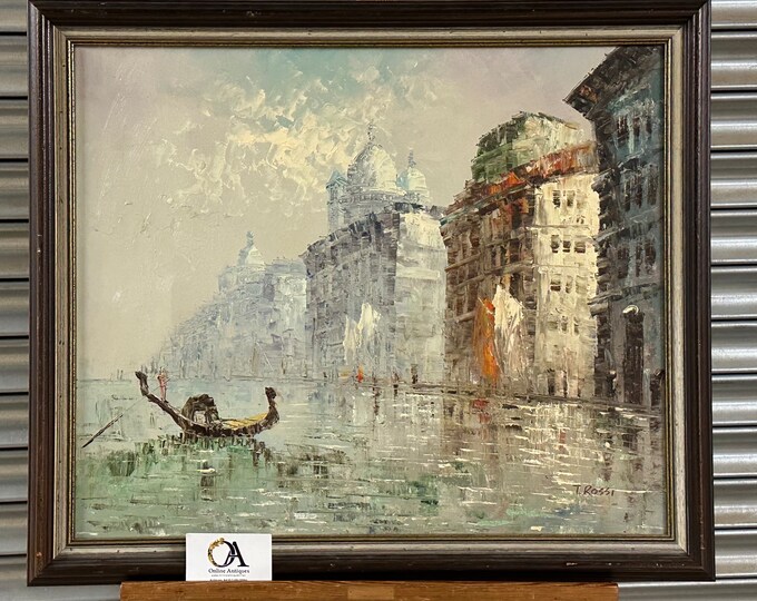 Beautiful Original Oil Painting Of Venice By The Artist T Rossi