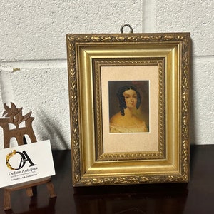 Schönes Kleines Porträt Ölgemälde Einer Jungen Frau In Vergoldeten Rahmen Datiert 1800 Von T Jansen
