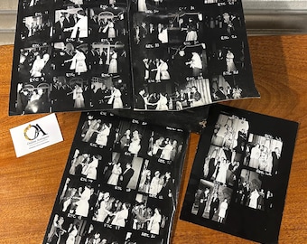 Rare Royal Press Photo Contact Sheets – Queen Elizabeth II and Royal Family Theatre Engagement