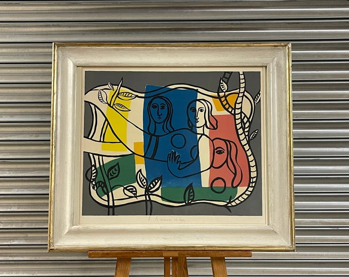 Abstract Lithograph By David Stein 1935-1999, Titled ‘A la Maniere de Leger’