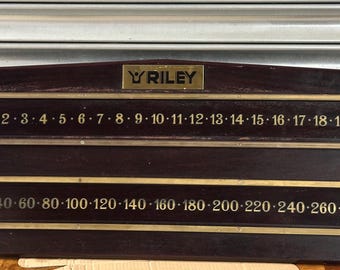 Vintage Riley Snooker / Billiards Scoreboard – Mahogany & Brass