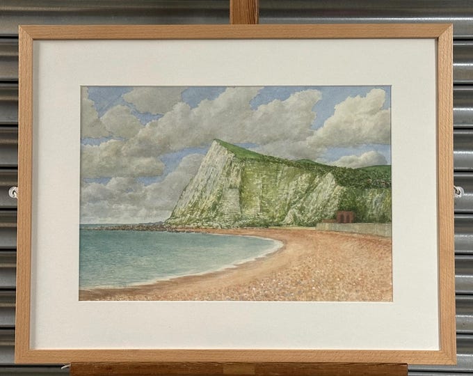 Original Watercolour By David Payne RWS Titled Shakespeare Cliff Dover
