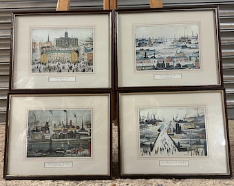 Set of 4 L.S. Lowry Prints – 1975 Mainstone Publications