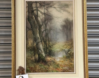 Beautiful Original Watercolour Of A Woodland Scene By Thomas Tayler Ireland, circa 1900’s
