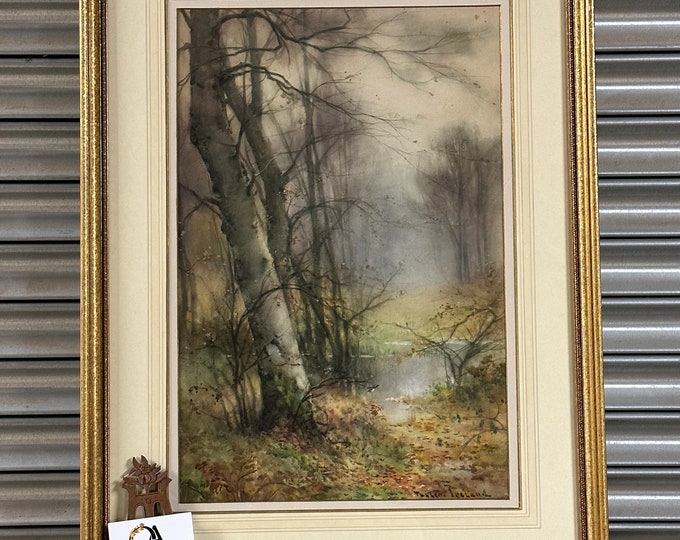 Beautiful Original Watercolour Of A Woodland Scene By Thomas Tayler Ireland, circa 1900’s