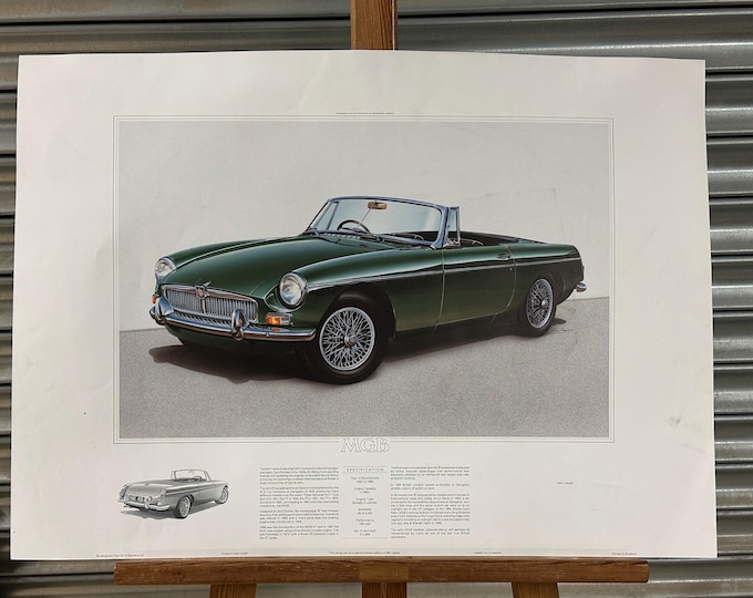 A superb limited edition print depicting the iconic MGB Roadster, beautifully rendered by acclaimed motoring artist John Francis.