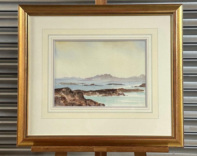 Original Watercolour by Francis Murray Russell Flint Of A Scottish Coastal Scene