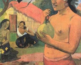 1997年版画「果物を持つ女性」（1893年）ポール・ゴーギャン（1848