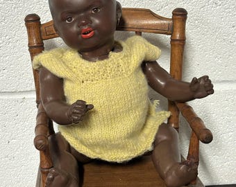 Rare Armand Marseille 362 Black Doll With Open And Shut Eyes And Teeth