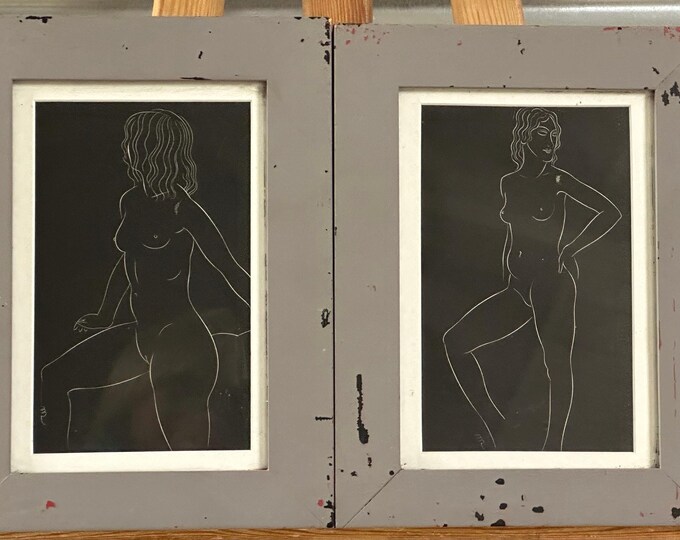 Rare 1938 Prints by Eric Gill  (1882 - 1940) Aft Original ‘25 Nudes’ Book of Woodcuts
