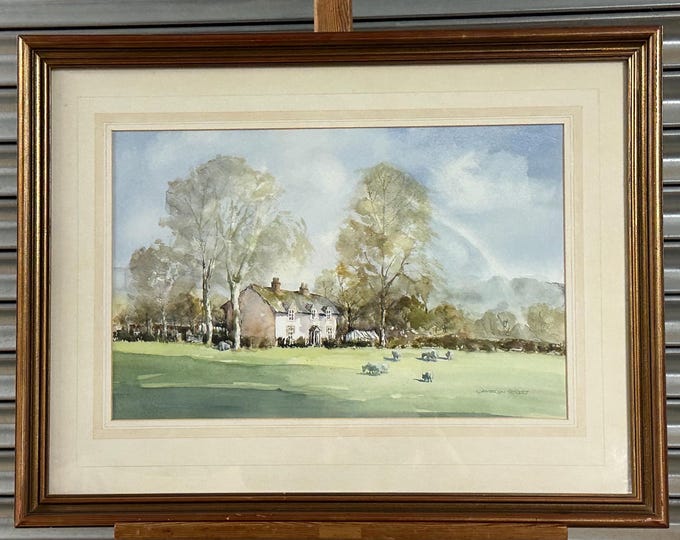 Lovely Landscape Watercolour Of The Yorkshire Dales By Frederick Cameron Street