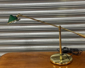 Superb Rare Vintage Retro c1960’s Ikea Table Lamp With Green Conical Shade