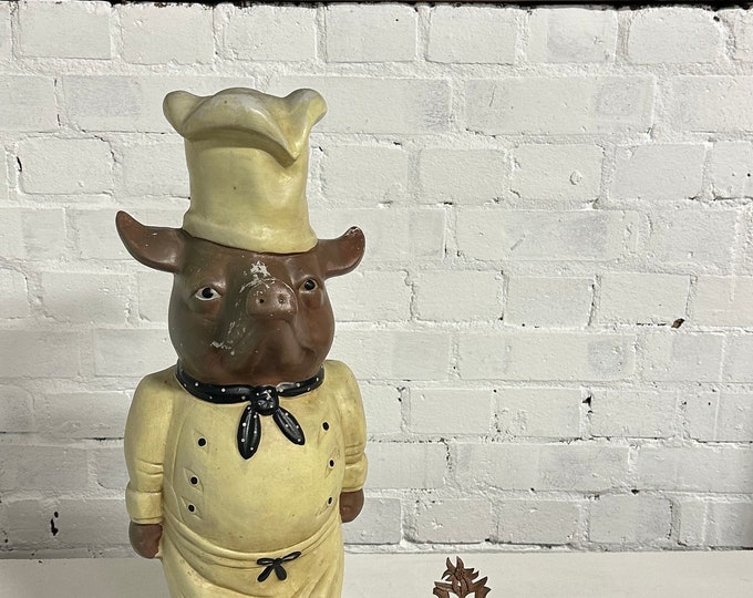 Fabulous Large Rare Vintage Ceramic Charity Box Pig Figure